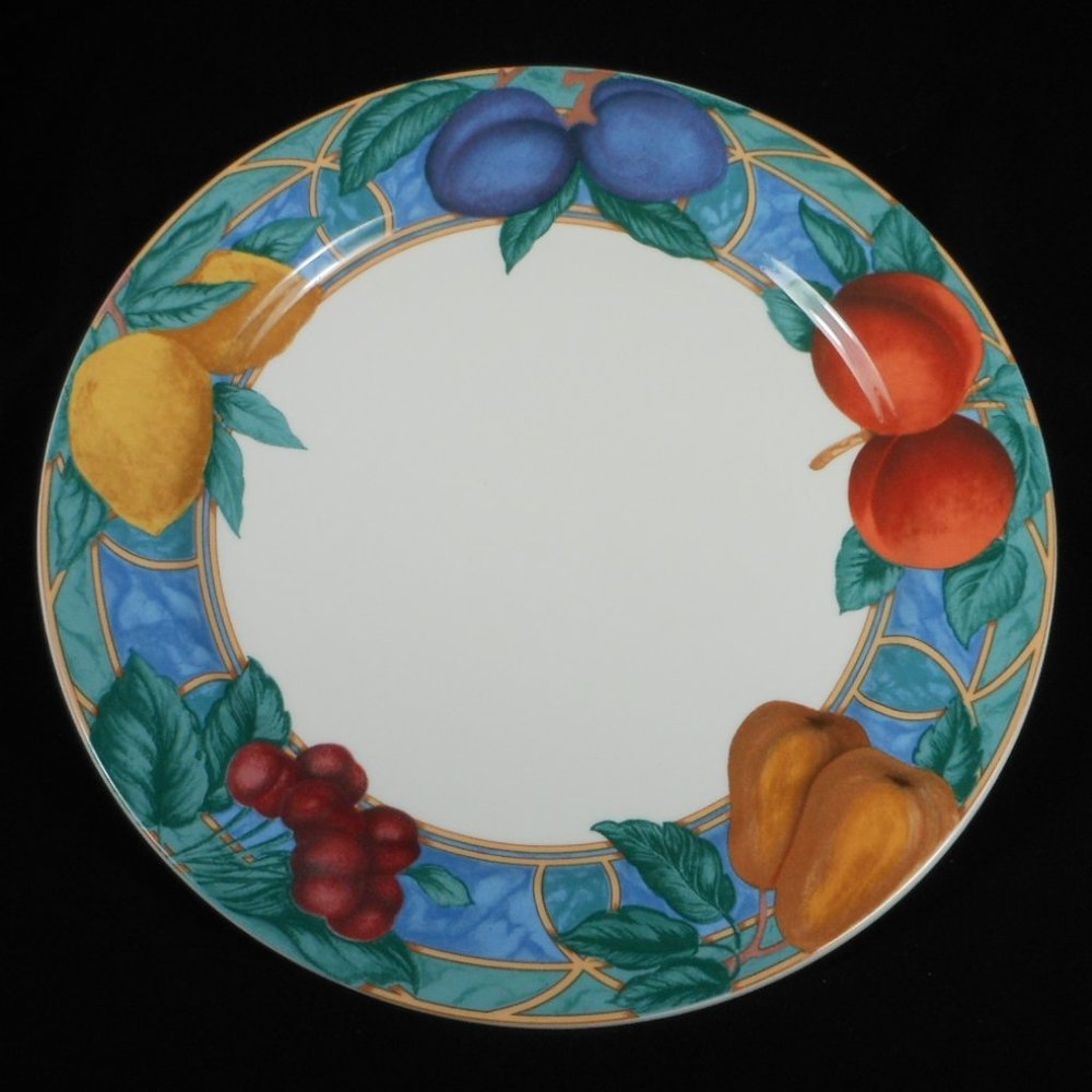 A colorful 12" serving plate. Victoria Beale 9024 Forbidden Fruit